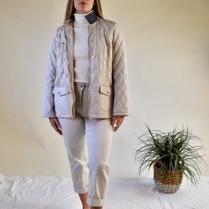 lightweight beige windbreaker